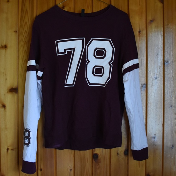 Nice maroon and white “78” long sleeve from H&M - Picture 2 of 4